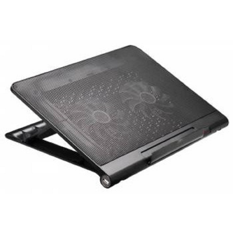Фото  BURO Подставка для ноутбука 17"398x300x29mm 2xUSB 2x 140mmFAN 926г металлическая сетка/пластик черный (BU-LCP170-B214)