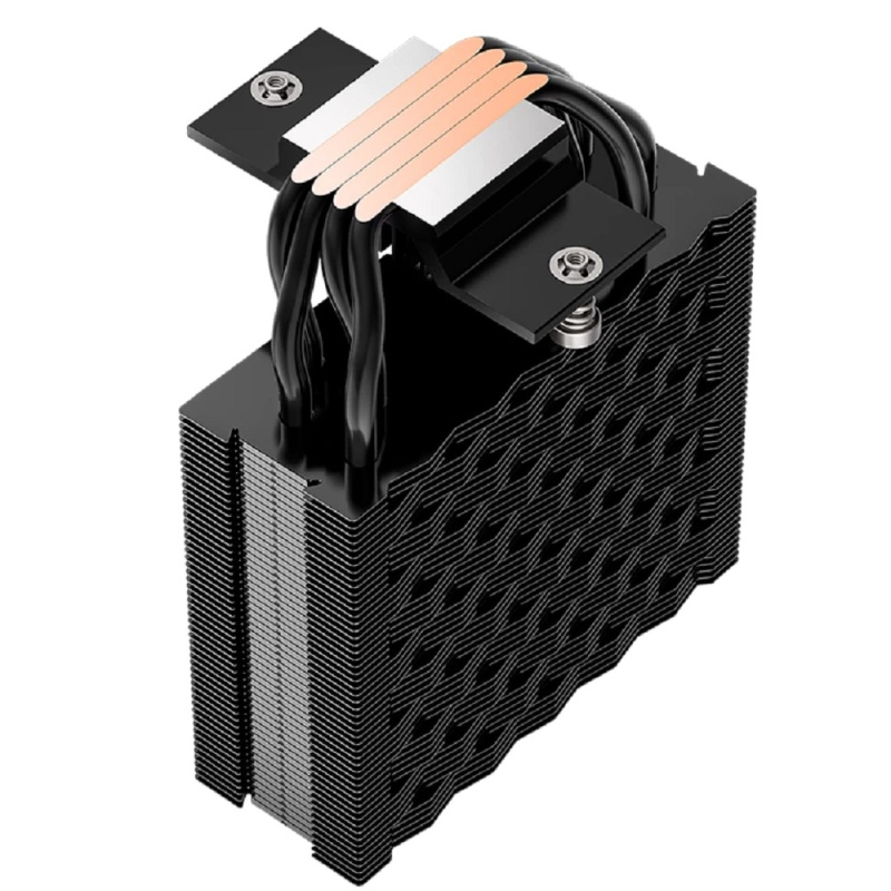 Фото  Кулер PCCooler RT400 BK  S115X/1200/1700/1851/AM4/AM5 (TDP 235W, 1x120mm PWM FAN, 4 тепловые трубки 6мм, 500-2200RPM, 32dBa)