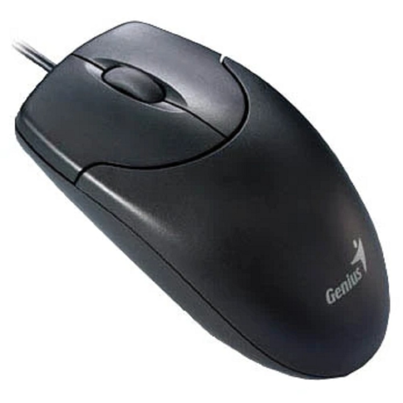 Фото  Мышь проводная Genius NetScroll 120 V2, оптическая, разрешение 1000 DPI, кабель 1.5 м, для правой/левой руки. Цвет: черный (31010018400)
