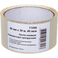 Фото  РОС Скотч упаковочный прозрачный, толщина 40 мкр, 48 мм х 36 м [11056]