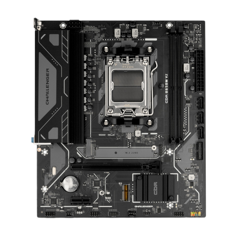 Фото  Материнская плата CBR B650M V2 { Chipset B650, Socket AM5, 2*DDR5, mATX, DP+HDMI, 1*PCIEx16,1*PCIEx1,1*M.2 NVME, 3*SATA3, 2*USB 2.0 + 4*USB3.2, LAN 1G