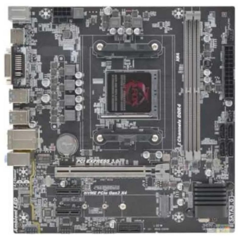 AFOX B450D4-MA5-V2 (Socket AM4  mATX  2*DDR4(32Gb)  VGA+ HDMI  4*SATA3  1*M.2  1*PCIEx16 1*PCIEx1  2