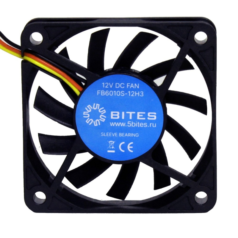 5bites Вентилятор FB6010S-12H3 60X10   SLEEVE   3800RPM   3P