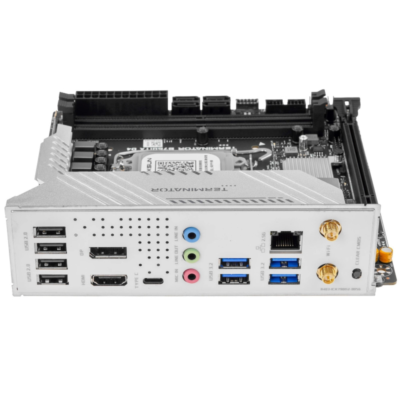 Фото  MAXSUN MS-Terminator B760ITX D4 WIFI V3 (Socket 1700, mini-ITX, 2*DDR4(64Gb), DP/HDMI, 4*SATA3,  2*M.2, 1xPCI-E 5.0 x16, 4*USB 3.2, 1*Type-C,  LAN 1*2