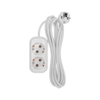 PROconnect (13-4203) Удлинитель 2 гнезда, 3м, 3х0,75мм?, с/з, белый