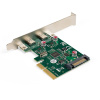 Фото  Exegate EX283715RUS Контроллер EXE-313 PCI-Ex4, 2*USB3.1 Type-C ext, разъем доп.питания (OEM)