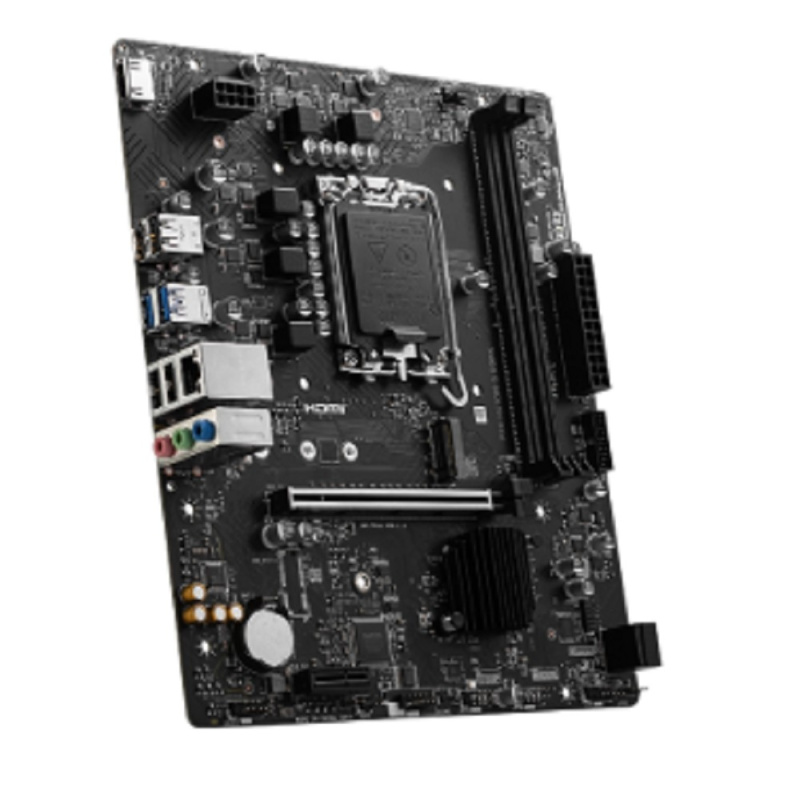 Фото  MSI PRO H610M-S DDR4 H610, LGA1700, 2*DDR4, 1*PCIEx16, 1*PCIEx1, 1*M.2, 2*USB3.2Gen1, 4*USB2.0, 2*SATA3.0, 1G, HDMI, M-ATX, RTL