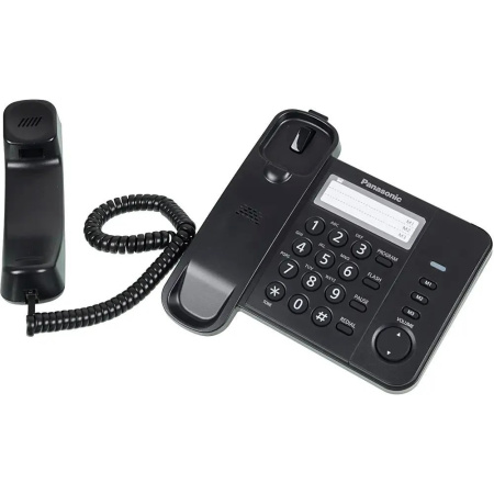 Фото  Panasonic KX-TS2352RUB (черный) {индикатор вызова,порт для доп. телеф. оборуд.,4 уровня громкости звонка}