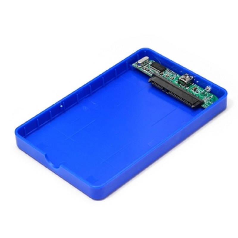 Фото  Gembird EE2-U2S-40P-B Внешний корпус 2.5" Gembird EE2-U2S-40P-B, синий, USB 2.0, SATA, пластик