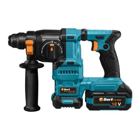 Фото  Bort ПЕРФОРАТОР АККУМУЛЯТОРНЫЙ BHD-20LI-SR {Аккумуляторная система Makita 18V LXT; SDS+; 0...950 об/мин; 0...4700 уд/мин; 2,2 Дж, 2X4,0АЧ+ЗУ 6 кг} [93