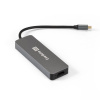 Фото  Exegate EX293984RUS Док-станция ExeGate DUB-31C/PD/H (кабель-адаптер USB Type-C --> 3xUSB3.0 + PD 60W + HDMI 4K@30Hz, Plug&Play, серый)