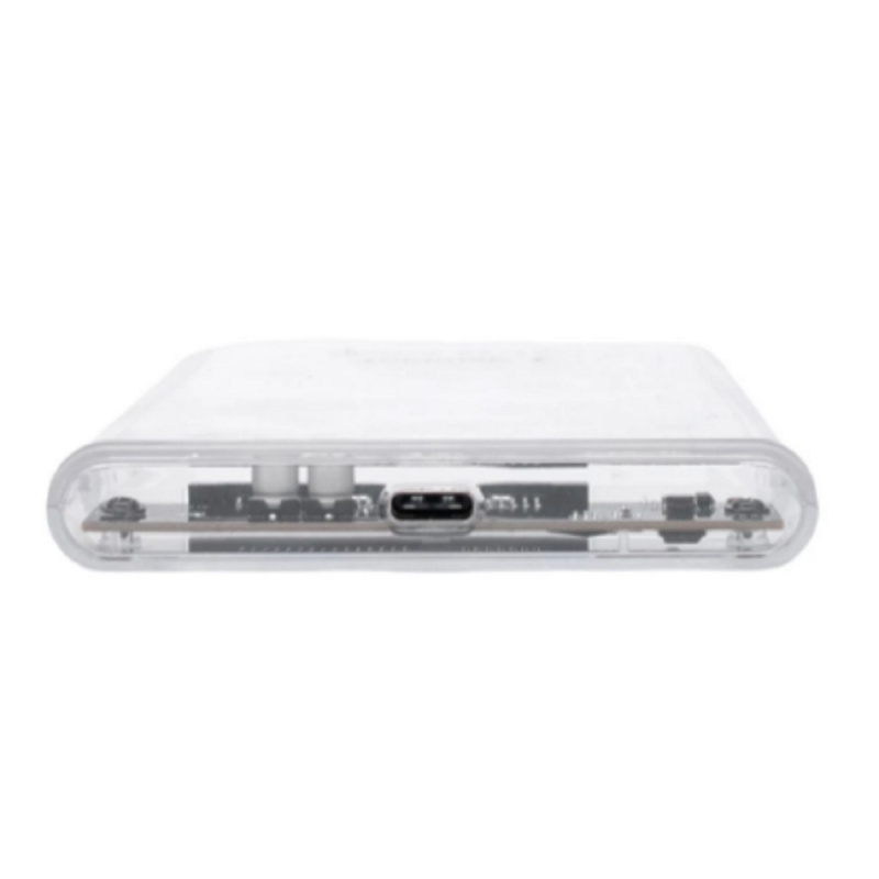 Фото  Gembird EE2-U3S-7 Внешний корпус USB 3.0 для 2.5" HDD/SSD порт Type-С, SATA III, пластик, прозрачный