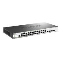 Фото  D-Link DGS-1210-28XS/ME/B2A Управляемый L2 коммутатор с 24 портами 100/1000Base-X SFP и 4 портами 10GBase-X SFP+