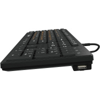 Фото  Клавиатура Oklick 520M2U черный/черный USB slim Multimedia [1061587]