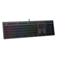 Фото  Клавиатура A4Tech Fstyler FX60 серый USB slim LED (FX60 GREY / NEON)