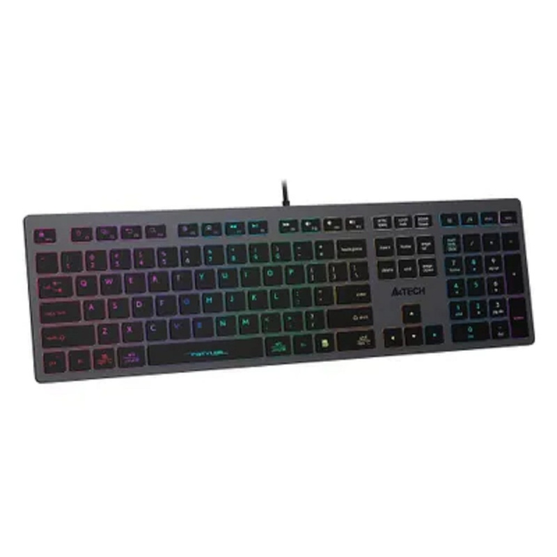 Фото  Клавиатура A4Tech Fstyler FX60 серый USB slim LED (FX60 GREY / NEON)