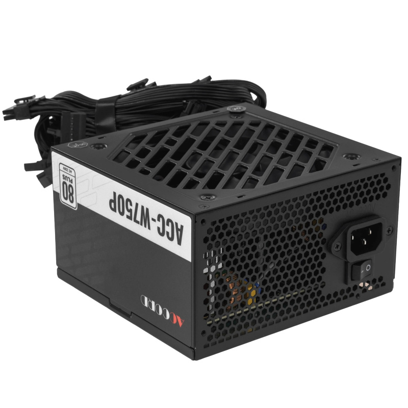 Фото  Accord ACC-W750P ATX 750W ACC-W750P 80+ white (20+4pin) 120mm fan 6xSATA RTL