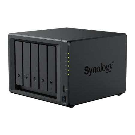 Фото  Synology DS1525+  СХД AMD V1500B (Quad-Core, 8 Threads) 2.2 GHz 8GB DDR4 ECC 5 x 3.5”/2.5” SATA HDD/SSD 2 x M.2 NVMe (for SSD cache, no storage pool s