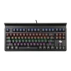 Клавиатура игровая Gembird KB-G520L ,{USB, механические переключатели, 87 клавиш,подсветка Rainbow 10 режимов, провод 1.8м, подставка под телефон}