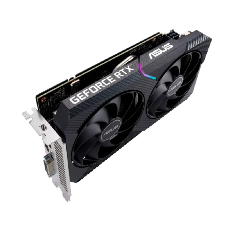 Фото  Видеокарта ASUS GeForce RTX3050 Dual V2 OC Edition 8GB GDDR6 128bit DP/DVI/HDMI (DUAL-RTX3050-O8G-V2) RTL