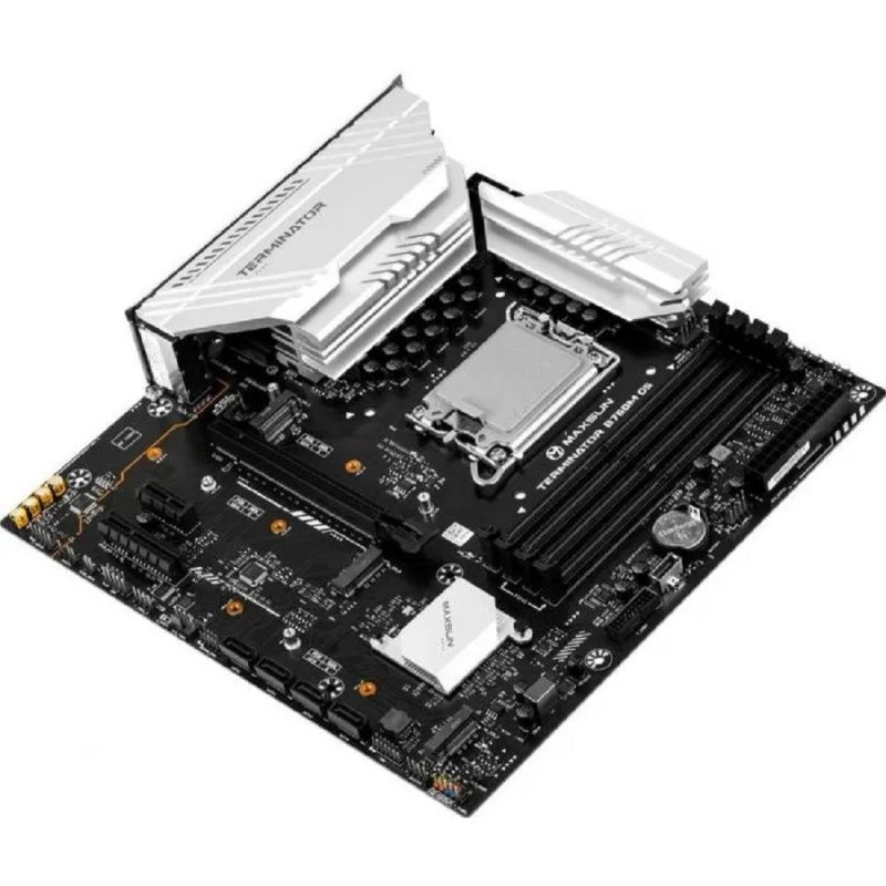 Фото  MAXSUN MS-Terminator B760M D5 (Socket 1700, mATX, 4*DDR5, DP/HDMI, 4*SATA3, 3*M.2, 1xPCI-E x16 /1xPCI-E x4, 6*USB 2.0,  2*USB 3.2 Gen1, LAN 1*2.5G, RT