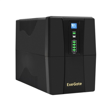 Exegate EX292785RUS ИБП ExeGate Power Back BNB-1000.LED.AVR.2SH <1000VA 650W  LED  AVR  2*Schuko  Bl