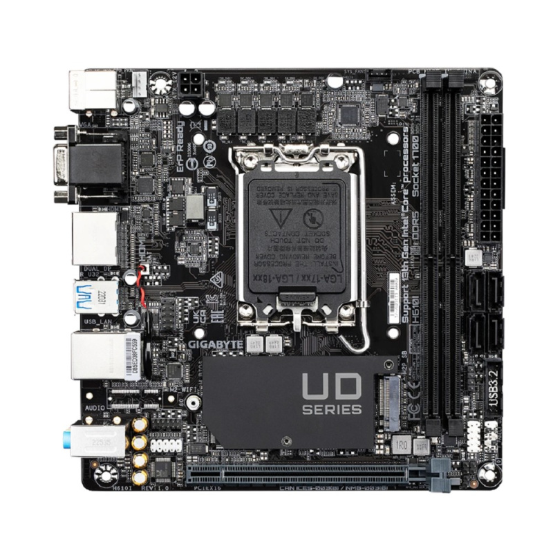 Фото  Gigabyte H610I {S1700, Intel H610, DDR5, Mini-ITX }