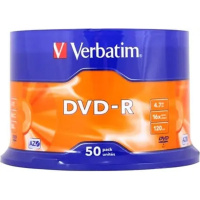 Фото  Verbatim  Диски DVD-R  4.7Gb 16-х, 50шт, Cake Box (43548)
