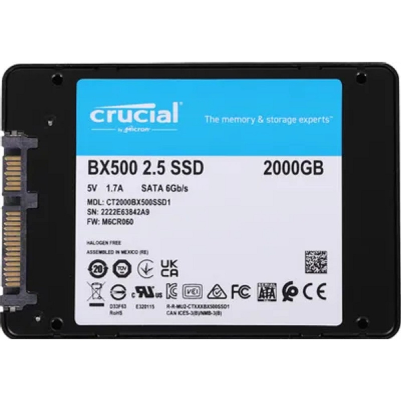 Фото  Crucial SSD BX500 2TB CT2000BX500SSD1 {SATA3}