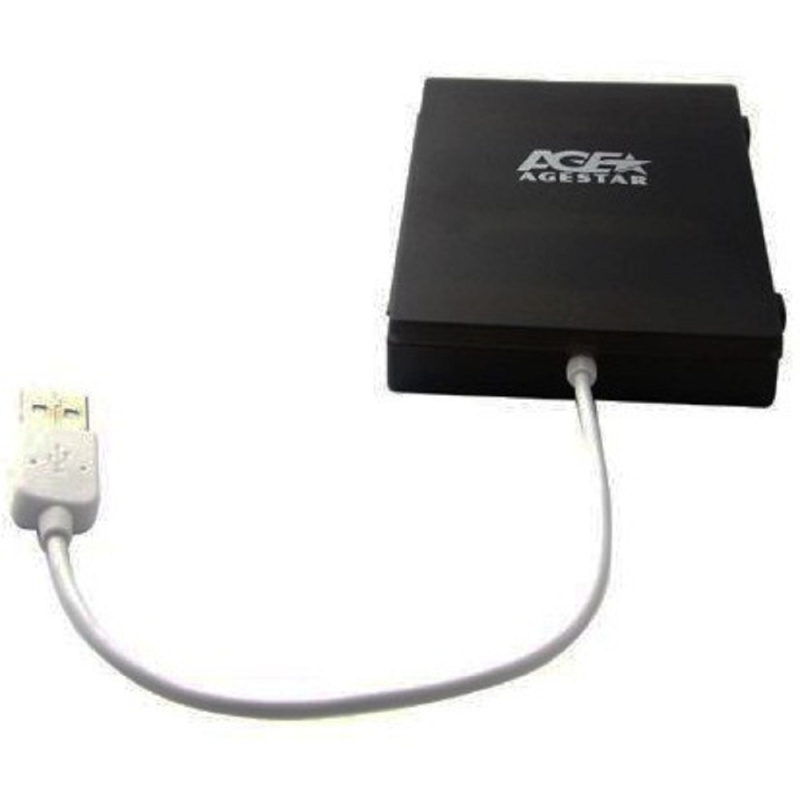 Фото  AgeStar SUBCP1 (BLACK) Корпус Black / Пластик / USB 2.0 / SATA Внешний бокс HDD/SSD 2.5 