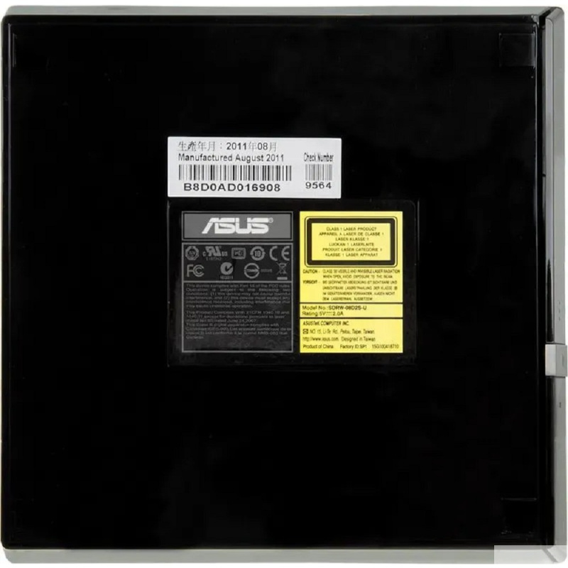 Фото  ASUS SDRW-08D2S-U LITE/(D)BLK (G/AS), Black RTL (90-DQ0435-UA221KZ/90-DQ0435-UA312KZ)