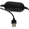 Фото  RITMIX RH-533USB, Black {Гарнитура. 40 мм, 20-20000 Гц, 32 Ом, 105 дБ, конденсаторный всенаправленный микрофон, 2,2 кОм, 58 дБ ± 3 дБ, пластик}