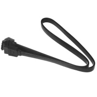 Фото  Cablexpert Кабель интерфейсный SATA Sata3 7pin / 7pin, угловой, защелка, 50см, черный, пакет (CC-SATAM-DATA90-BL-50CM)
