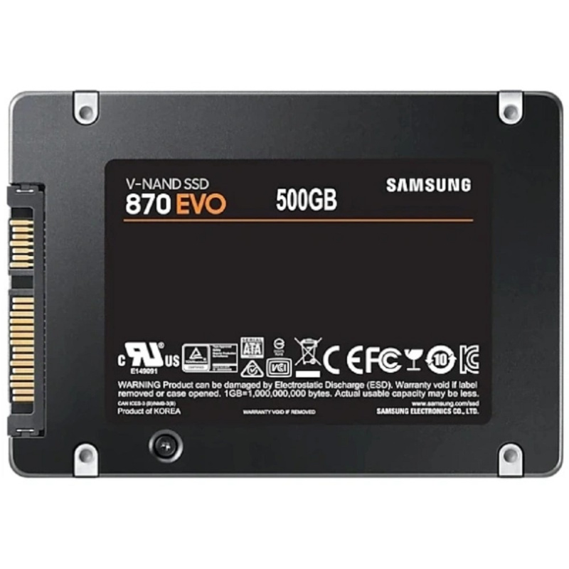 Фото  Samsung SSD 500Gb 870 EVO MZ-77E500B/KR (SATA3)