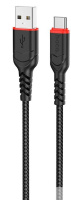 Фото  HOCO X59/ USB кабель Type-C/ 1m/ 2.4A/ Нейлон/ Black