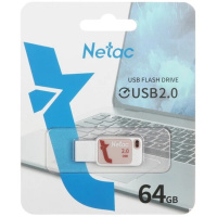 Фото  Netac USB Drive 64GB UA31  <NT03UA31N-064G-20PK>, USB2.0, розовая