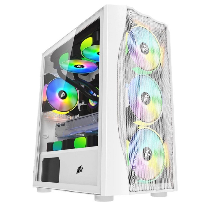 1STPLAYER Корпус FIREBASE X3-M White   mATX  TG   4x120mm LED fans inc.   X3-M-WH-4F1-W