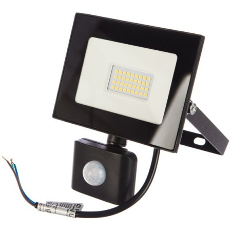 Ultraflash LFL-5002S  C02 черный (LED прожектор с датчиком  50 Вт  230В  6500К)