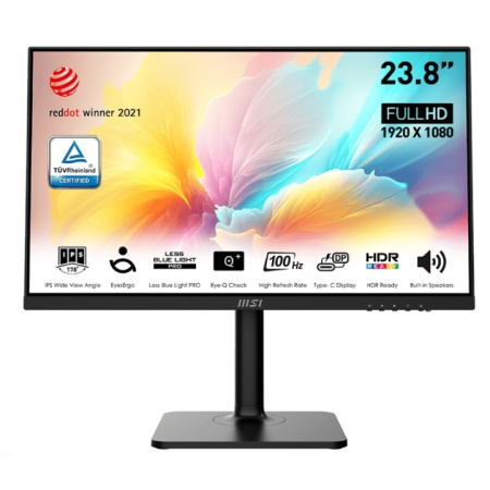 MSI 23.8" MD2412P Modern черный {IPS 1920x1080 100Hz 5ms 16:9 300cd 178 178 HDMI M M USB-C(PD 15W) H