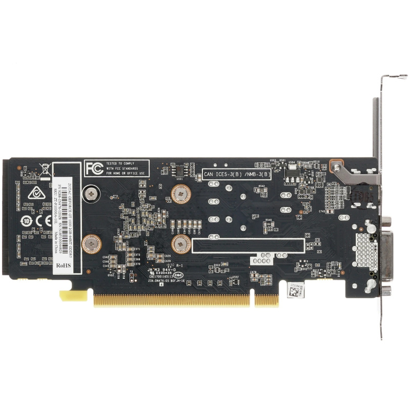 Фото  Видеокарта ZOTAC GeForce GT1030 2GB GDDR5 64bit DVI/HDMI 1FAN LP (ZT-P10300A-10L) RTL