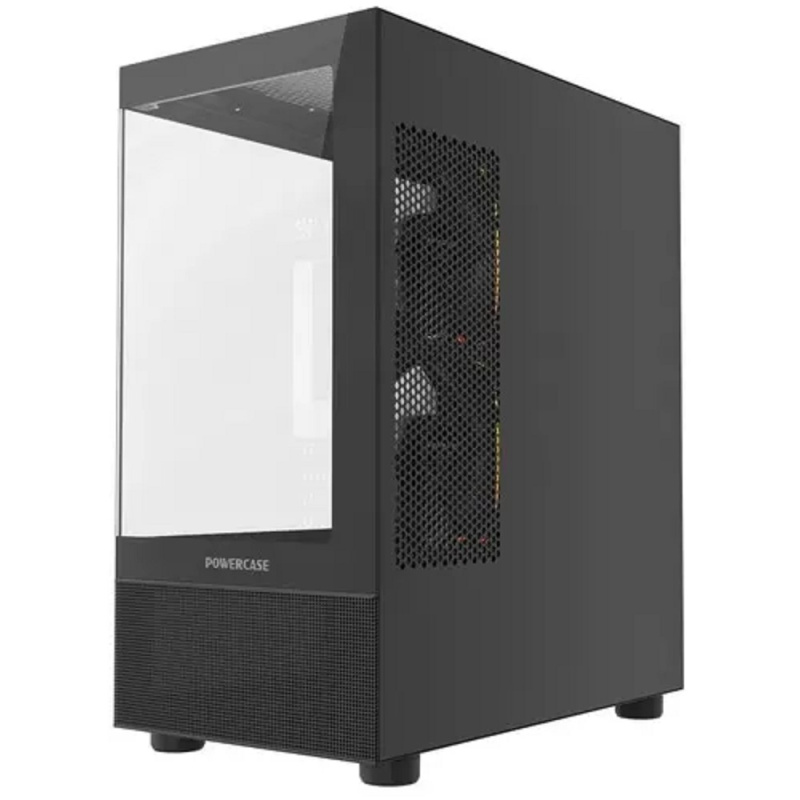 Фото  Powercase Корпус Vision Micro M2 ARGB, Tempered Glass, 3x 120mm ARGB PWM Fan, чёрный, mATX  (CVMBM2-A3)