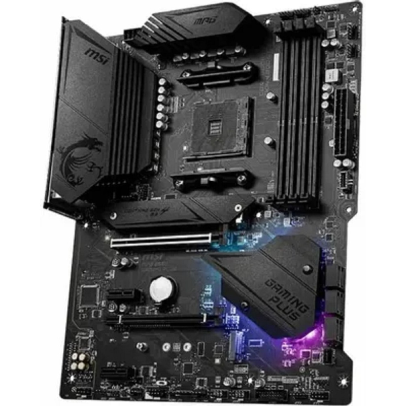 Фото  MSI MPG B550 GAMING PLUS {Soc-AM4 AMD B550 4xDDR4 ATX AC`97 8ch(7.1) GbLAN RAID+HDMI+DP}