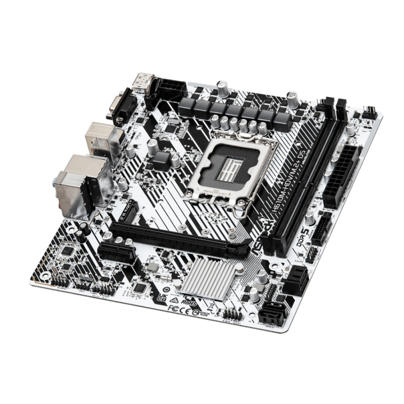 Фото  ASROCK H610M-HDV/M.2+ D5 {LGA 1700, Intel H610, mATX} RTL
