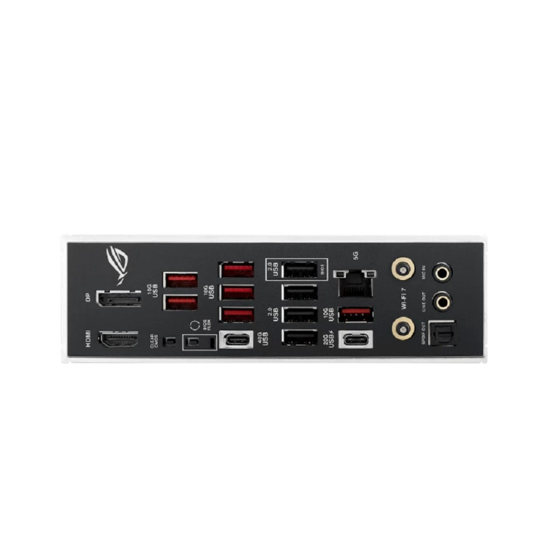 Фото  ASUS ROG STRIX B850-E GAMING WIFI (Socket AM5, ATX, 4xDDR5(256GB), DP/HDMI/USB4, 1xPCIe 5.0x16/1xPCIe 4.0x16, 1xLAN (5GbE), Wi-Fi 7, BT, 4xSATA 6Gb/s,