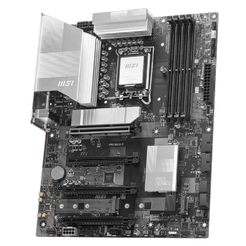 Фото  Материнская плата MSI PRO B860-P Soc-1851 Intel B860 4xDDR5 ATX AC`97 8ch(7.1) 5Gigabit RAID+HDMI+DP