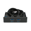 Фото  Gembird Планка USB 3.0 на переднюю панель 3.5", 2 порта USB (FP3.5-USB3-2A)