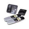 Фото  Panasonic KX-TG6812RUB Радиотелефон черный (2 трубки с ЖК диспл., DECT)