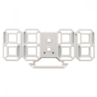 Фото  Perfeo LED часы-будильник "LUMINOUS 2", белый корпус / белая подсветка (PF-6111) [PF_B4921]