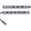 Фото  VCOM CU4706 Концентратор TypeC/(2*HDMI+DP)4K*60Hz 3*USB3.0 TC USB2.0 RJ45 SD TF PD audio TC адаптер