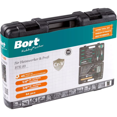 Фото  Bort BTK-89 Набор ручного инструмента [91276063]